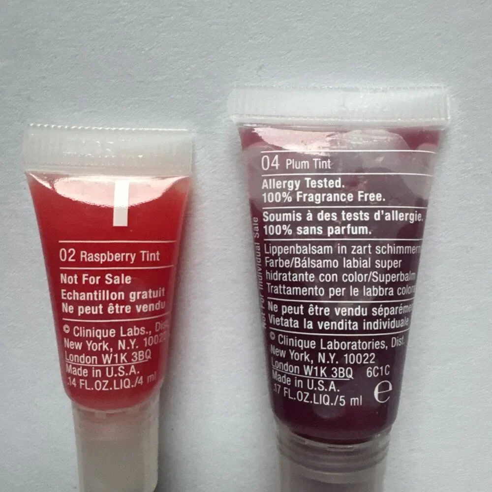 Clinique Superbalm Tinted Lip Treatment Plum 14 Raspberry 02 Lot 2 Discontinued